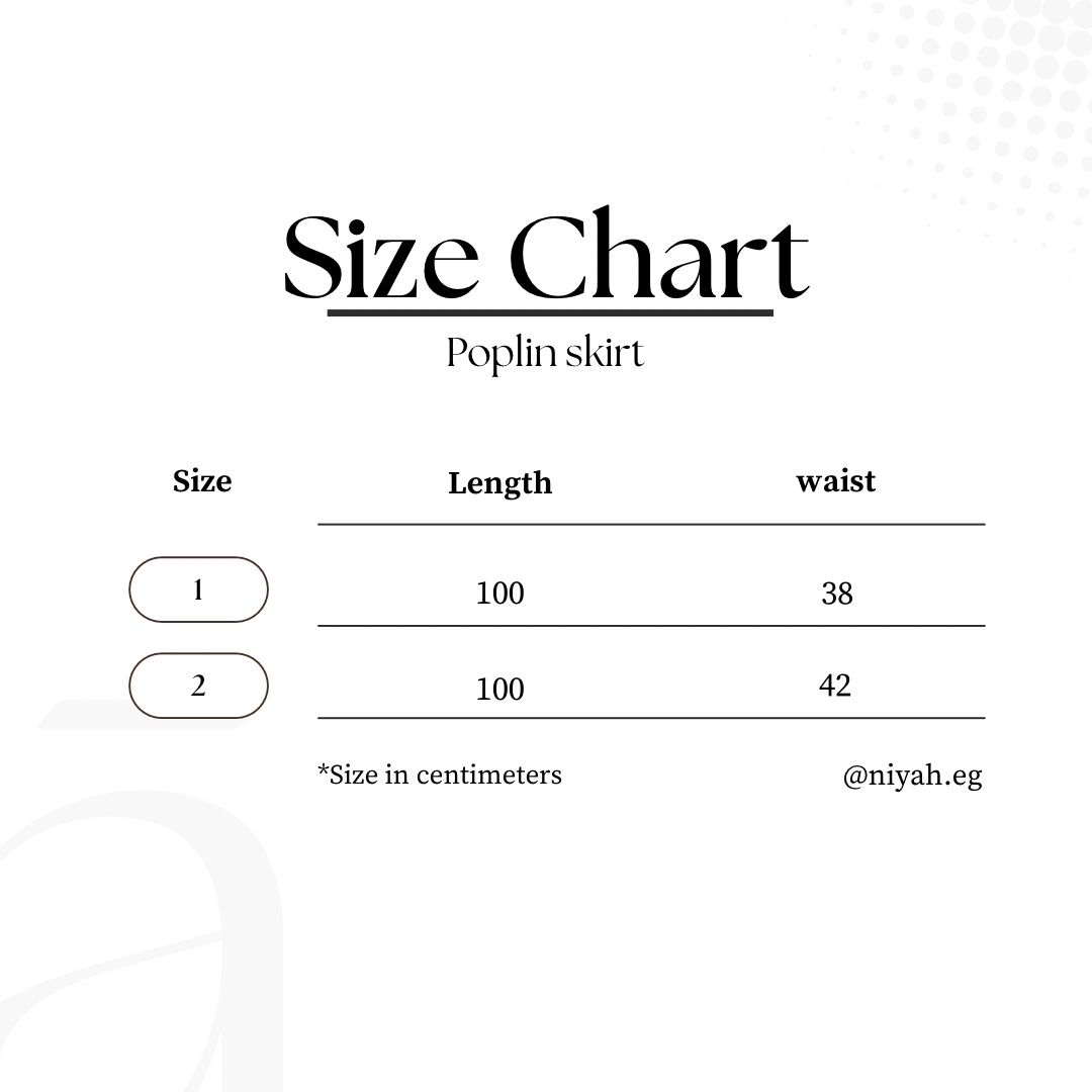 Stitched poplin skirt in black