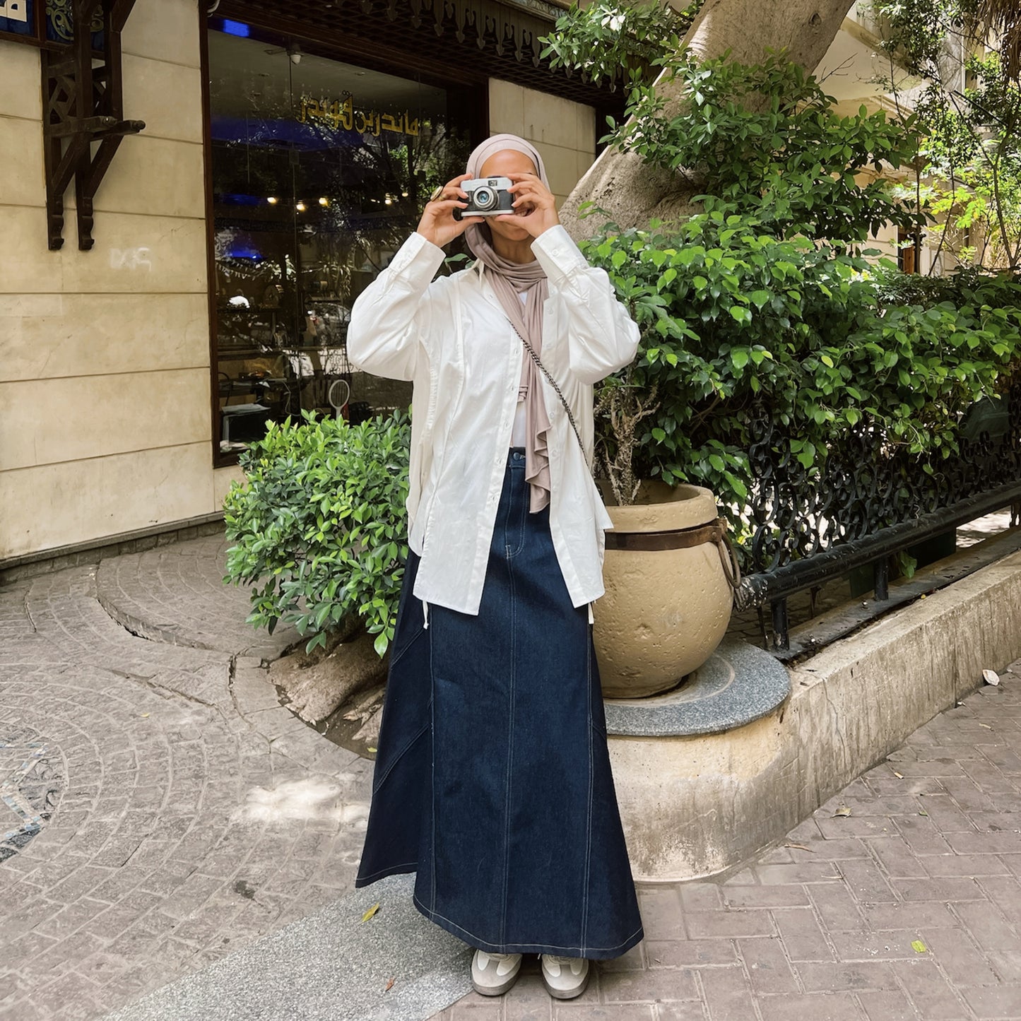 The coolest denim skirt