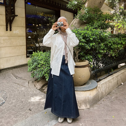 The coolest denim skirt