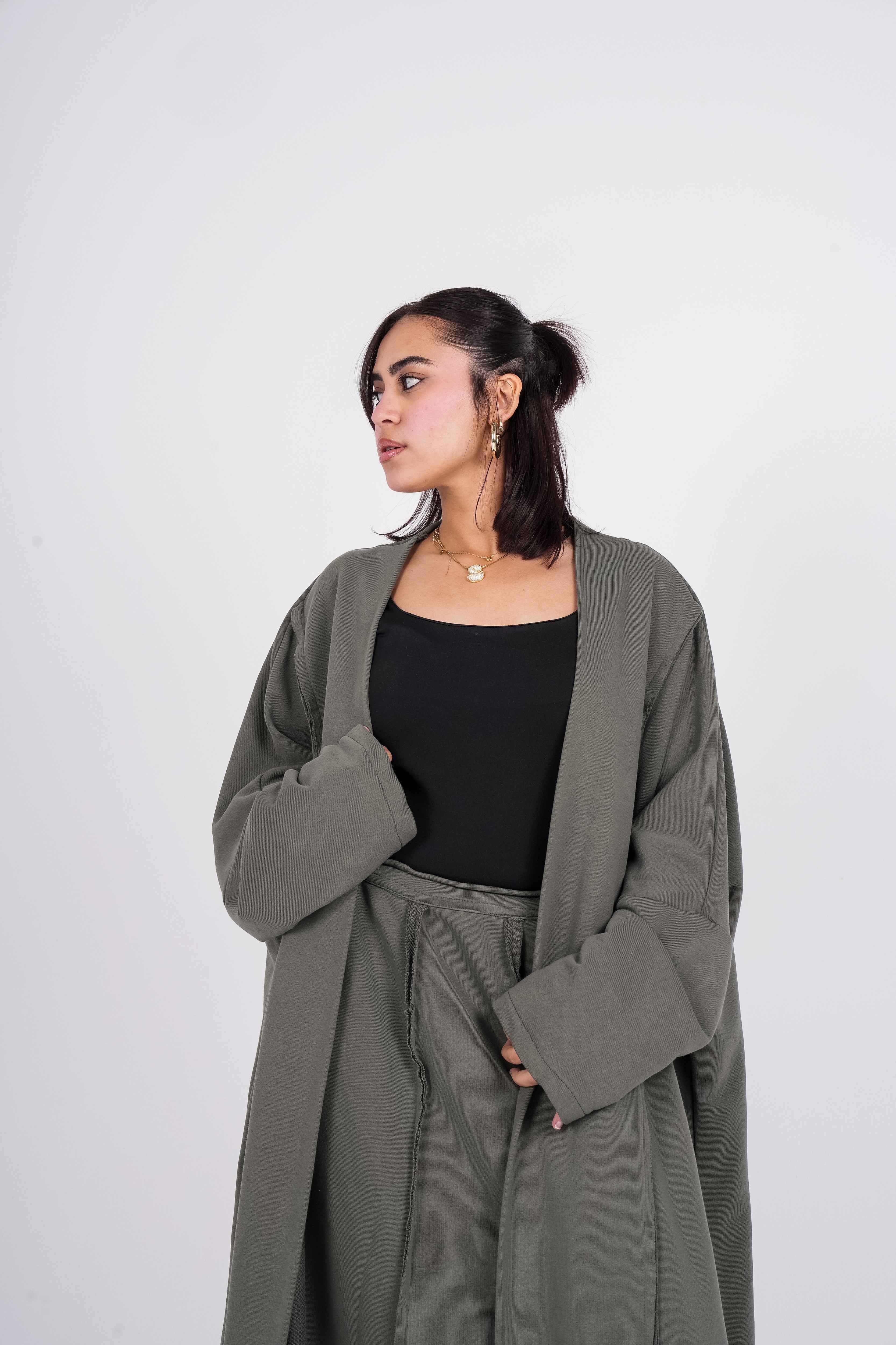 Leēn Cardigan in Olive