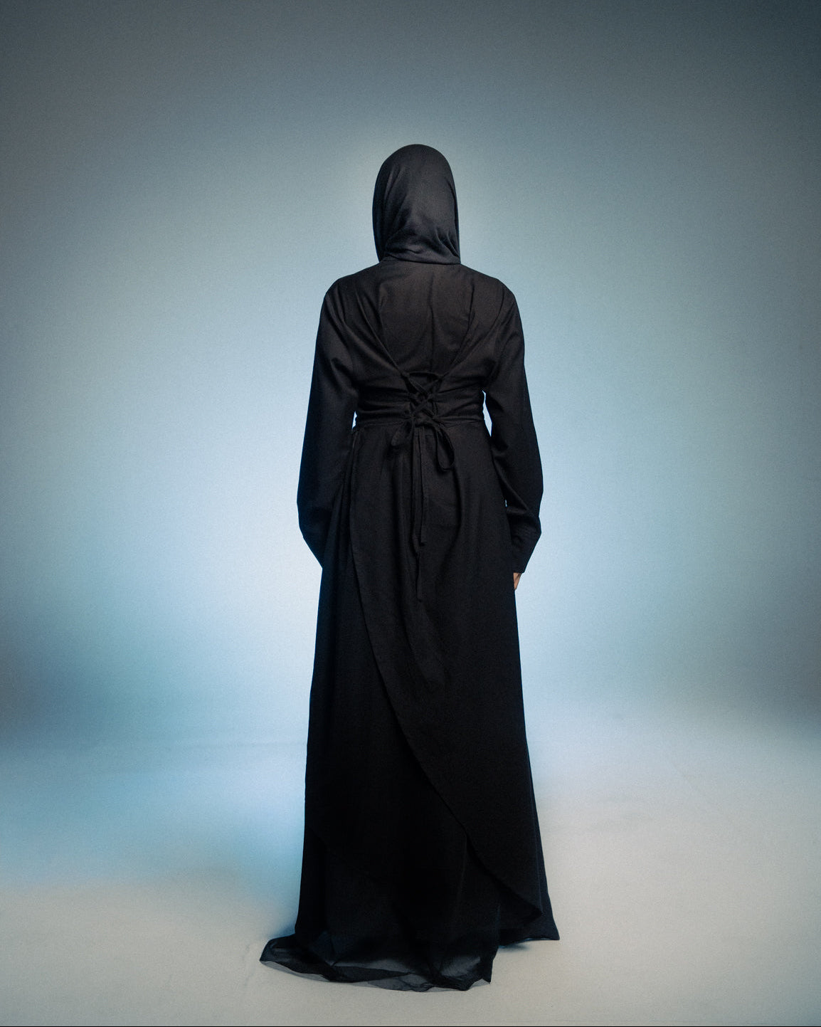 HIKARI blouse dress - black