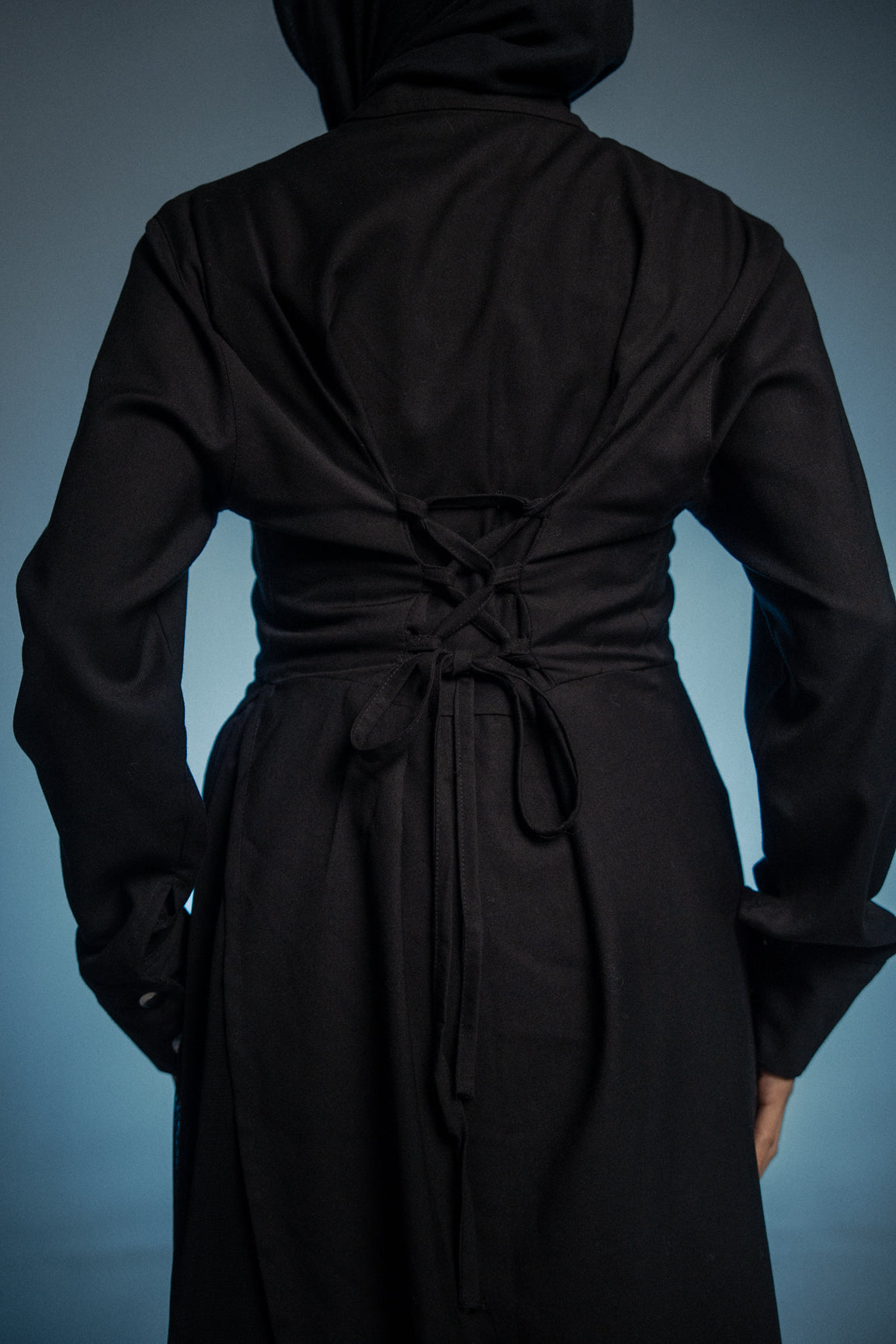 HIKARI blouse dress - black