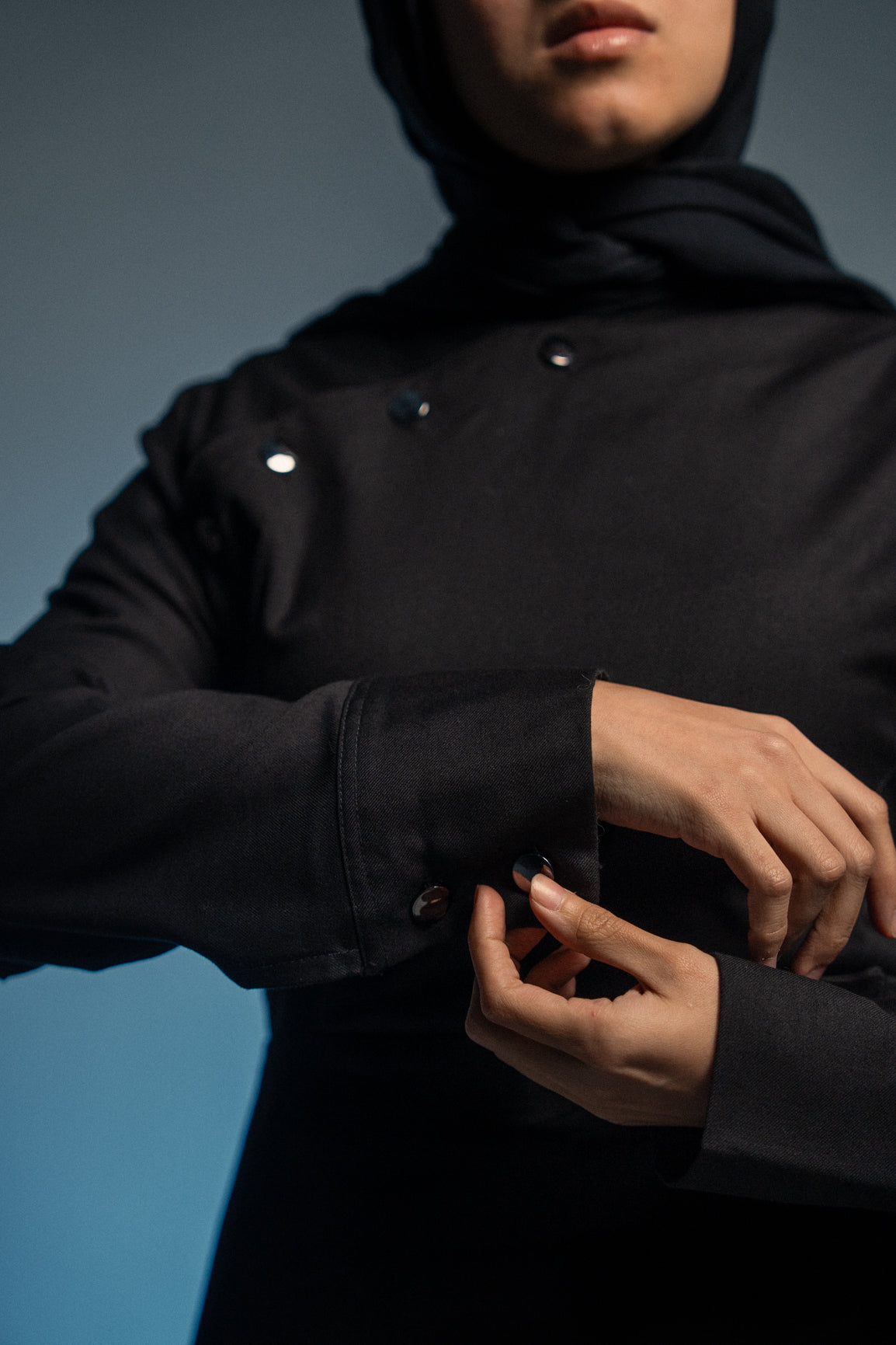 HIKARI blouse dress - black