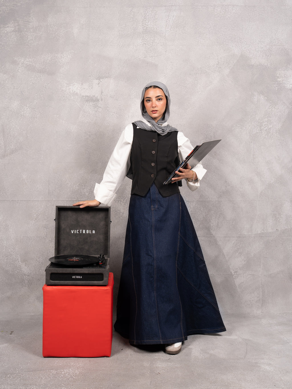 The coolest denim skirt