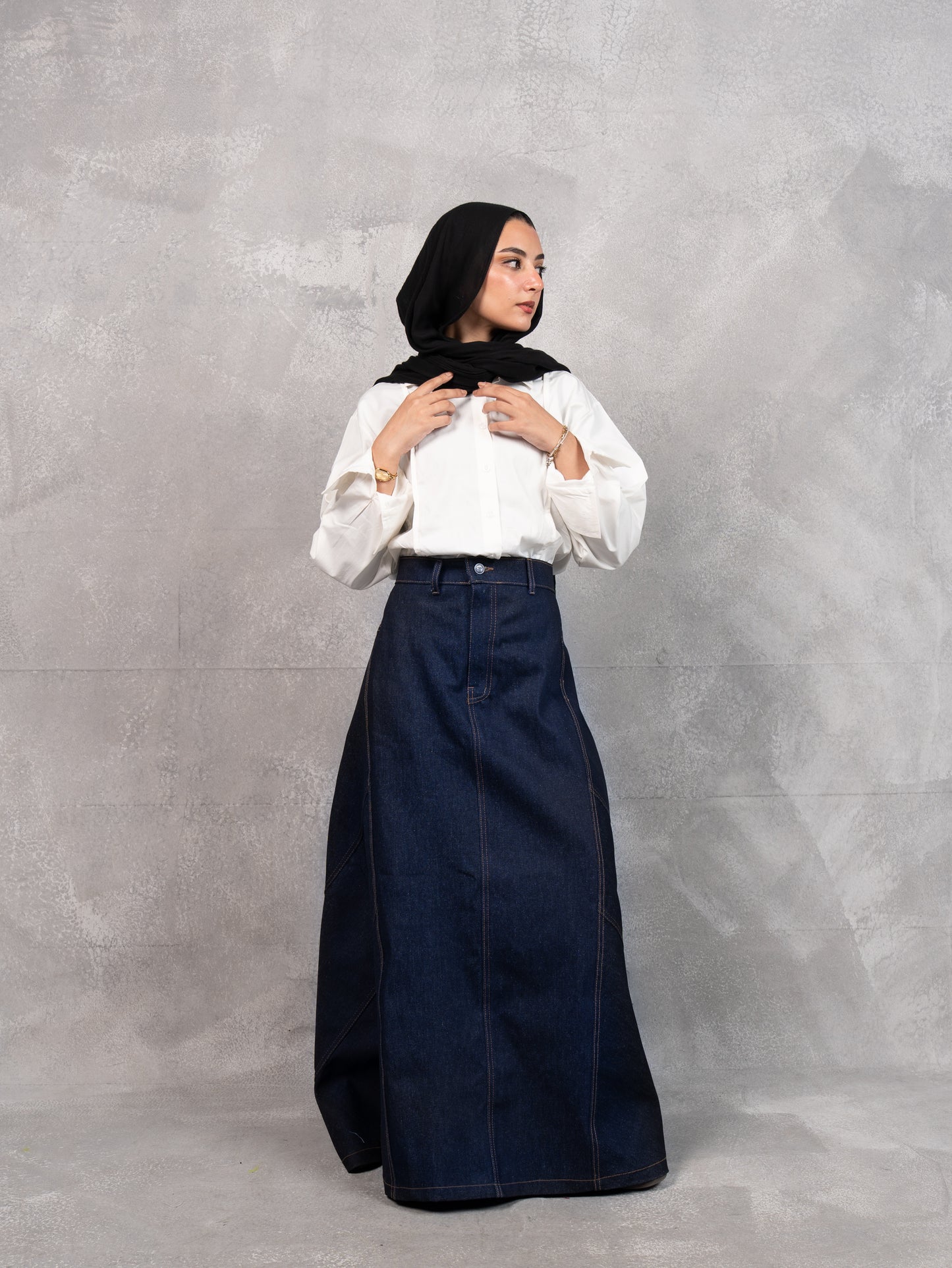 The coolest denim skirt