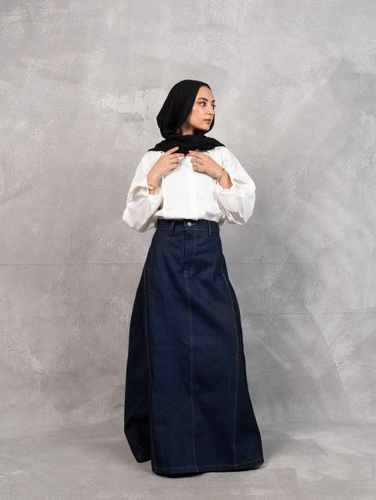 The coolest denim skirt