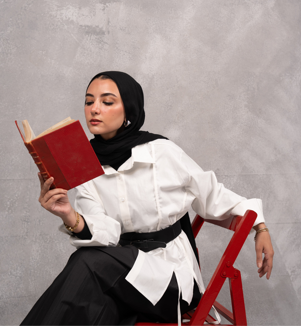 Drape Tie Chemise in off white