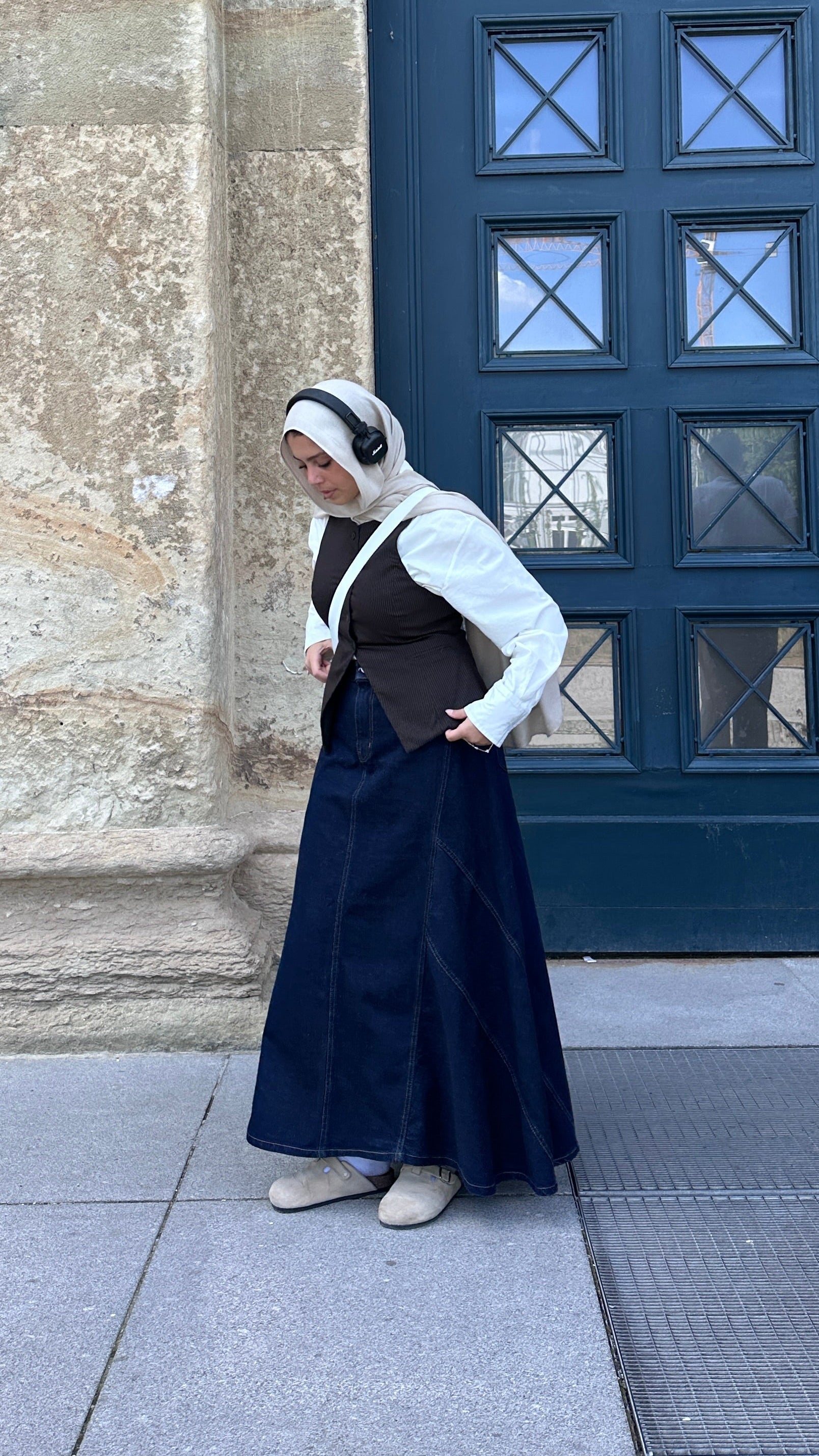 The coolest denim skirt