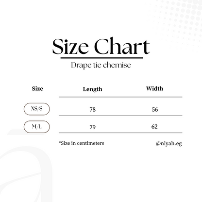 Drape Tie Chemise in off white
